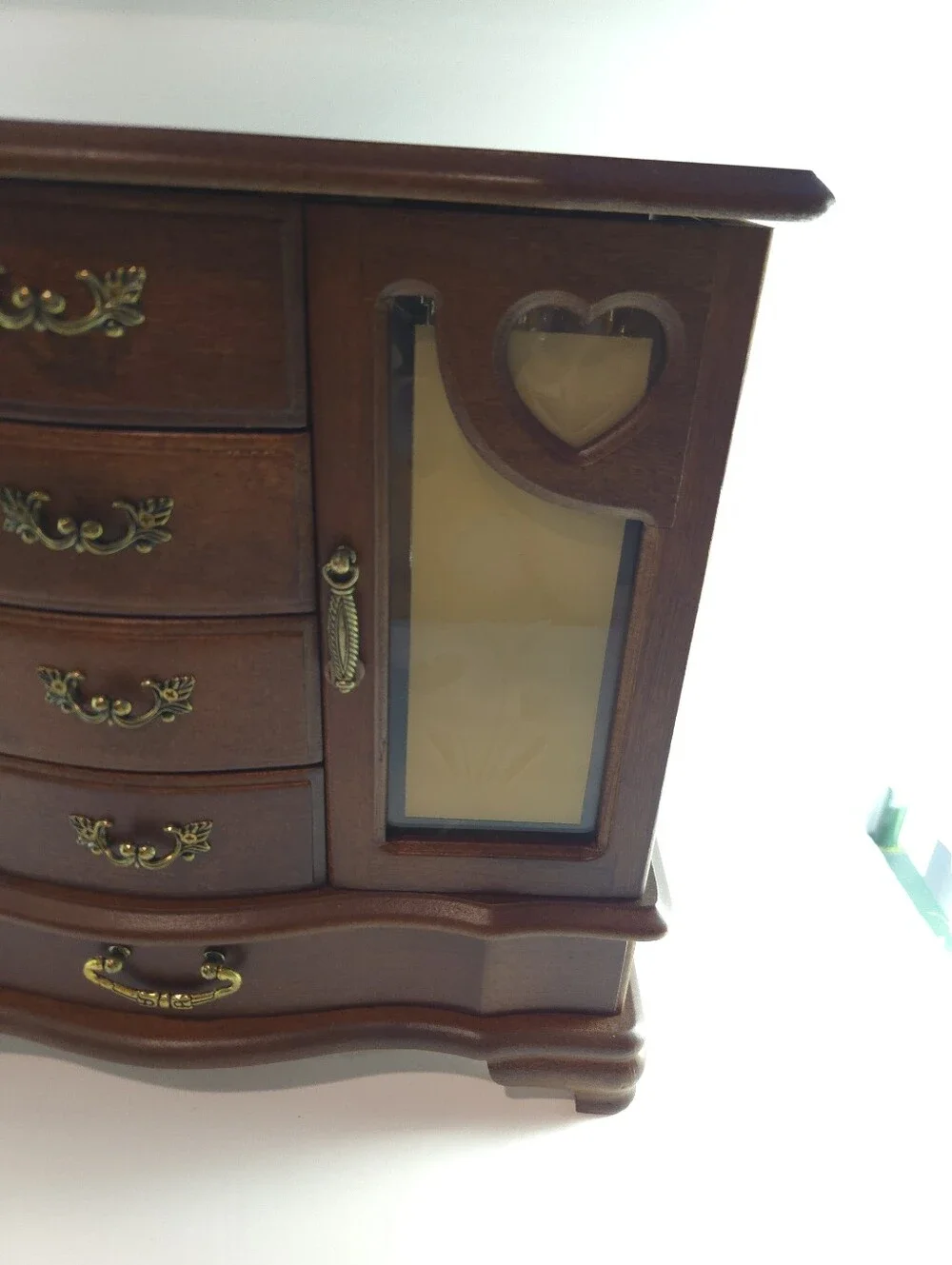 Classic Treasures Wooden Jewelry Chest Armoire - Walnut Finish